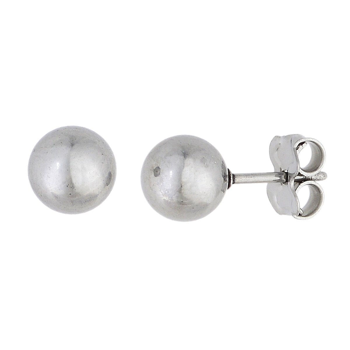 Brinco de bolinha de 6mm em aço inox - Biju & Cia.