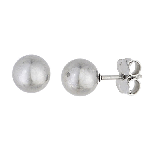 Brinco de bolinha de 6mm em aço inox - Biju & Cia.