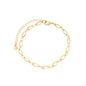 Pulseira elos ovais banhada a ouro 18k