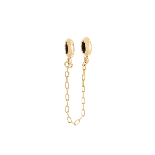 Trava de pulseira viva com corrente banhada a ouro 18k
