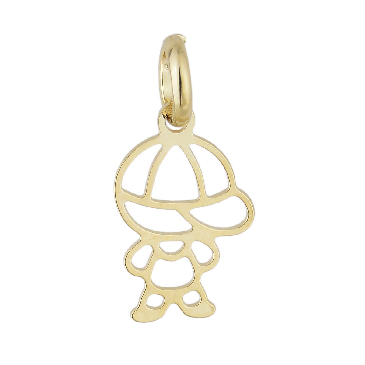 Pingente de menino banhado a ouro 18k - Biju & Cia.