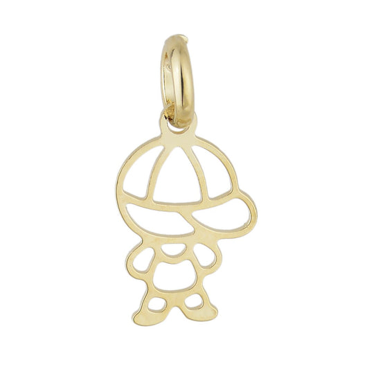 Pingente de menino banhado a ouro 18k - Biju & Cia.