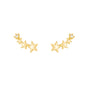 Brinco de estrelas com zircônia banhado a ouro 18k - Biju & Cia.