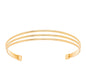 Bracelete liso três fios banhado a ouro 18k - Biju & Cia.