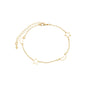 Pulseira com lua e estrelas banhada a ouro 18k - Biju & Cia.