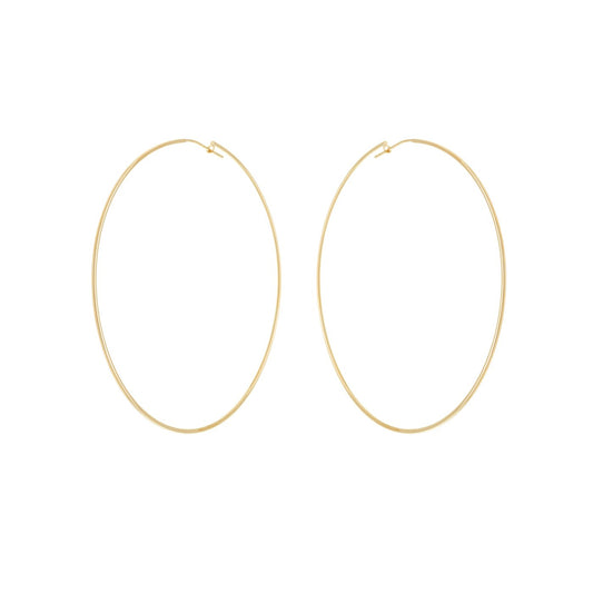 Argola grande passante banhada a ouro 18k - Biju & Cia.