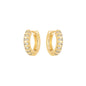 Argola articulada com zircônias banhada a ouro 18k