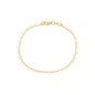 Pulseira de corações banhada a ouro 18k
