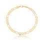 Pulseira masculina lisa banhada a ouro 18k - Biju & Cia.