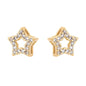 Brinco estrela com zircônias banhada a ouro 18k - Biju & Cia.