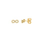 Brinco de infinito com zircônias banhado a ouro 18k - Biju & Cia.