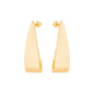 Brinco de argola oval banhado a ouro 18k - Biju & Cia.