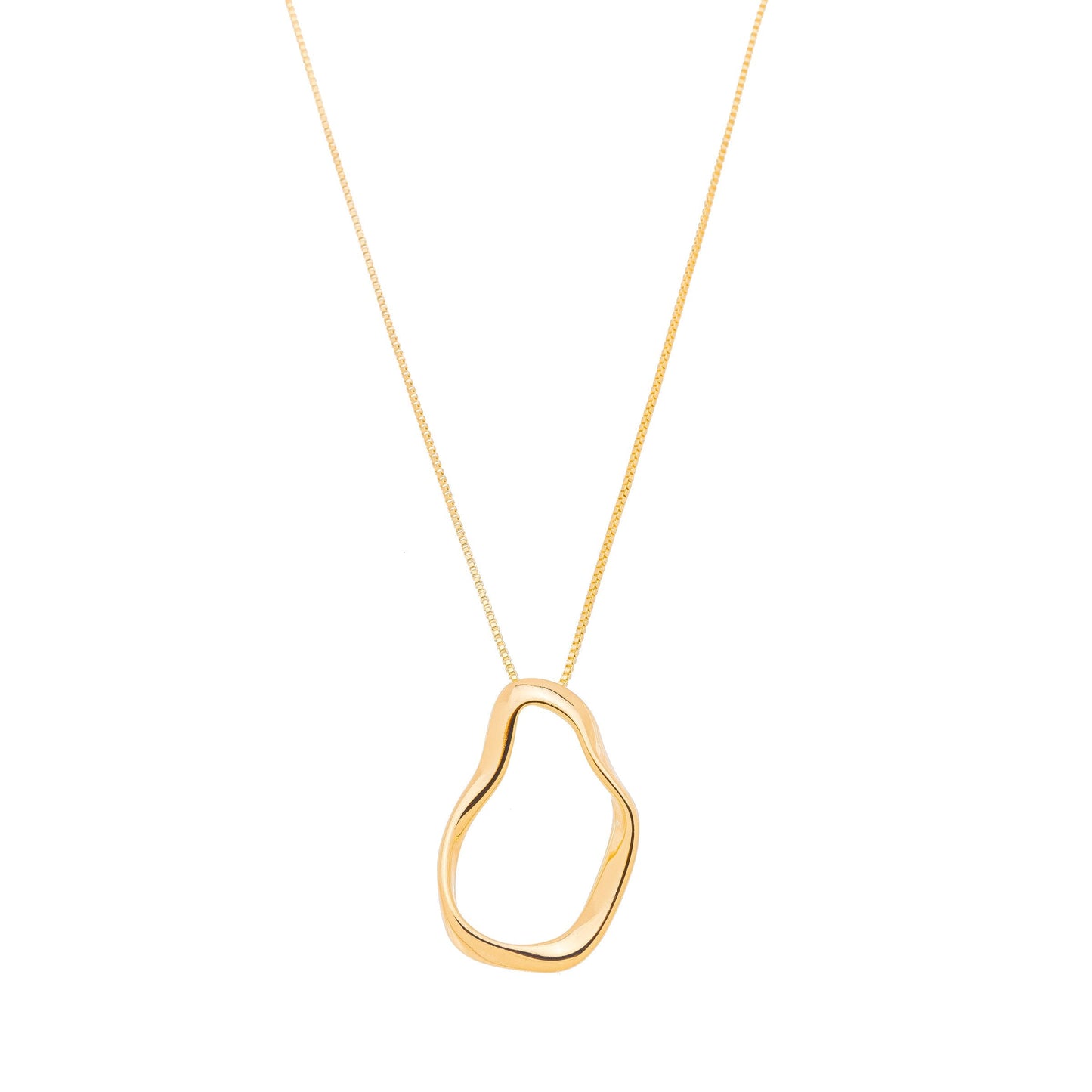 Colar formato orgânico banhado a ouro 18k - Biju & Cia.