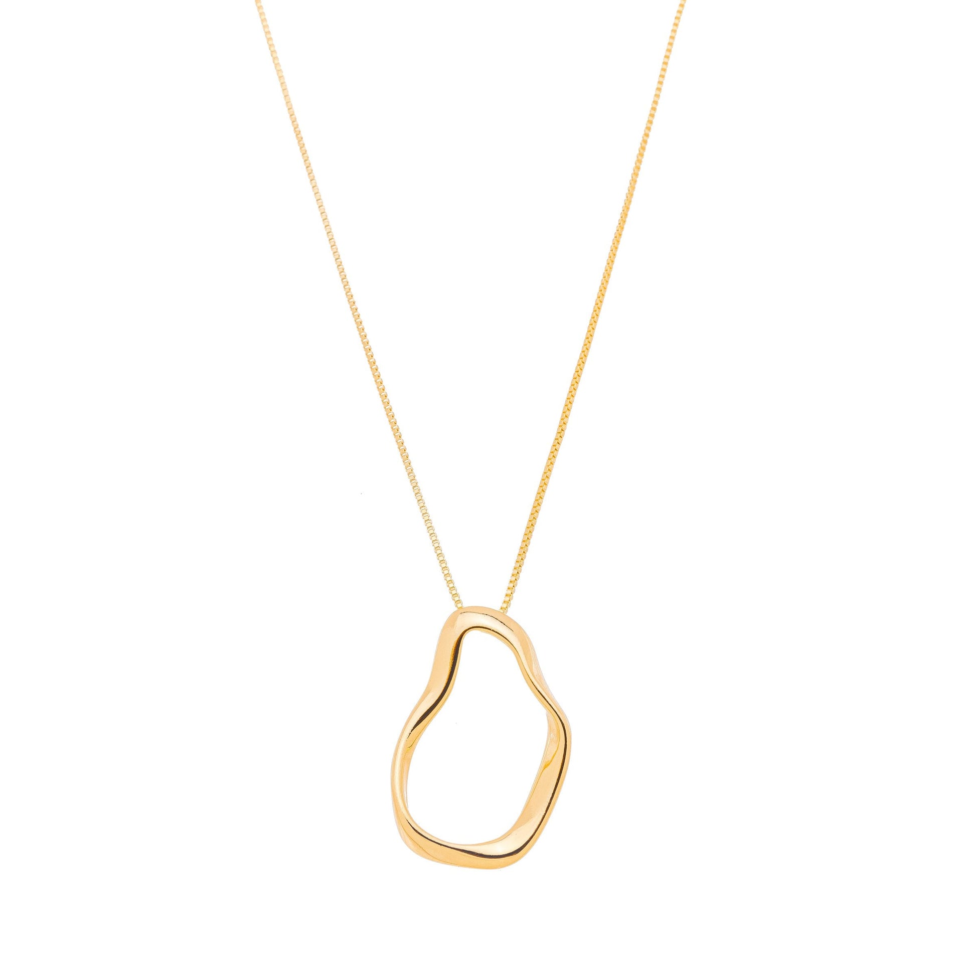 Colar formato orgânico banhado a ouro 18k - Biju & Cia.