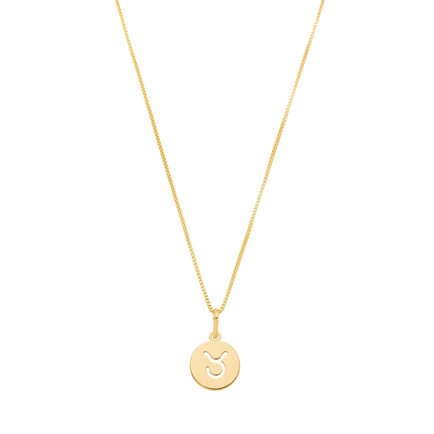Gargantilha com pingente redondo de signos banhada a ouro 18k - Biju & Cia.