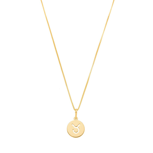 Gargantilha com pingente redondo de signos banhada a ouro 18k - Biju & Cia.