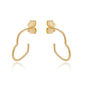 Brinco de argola de coração banhado a ouro 18k - Biju & Cia.