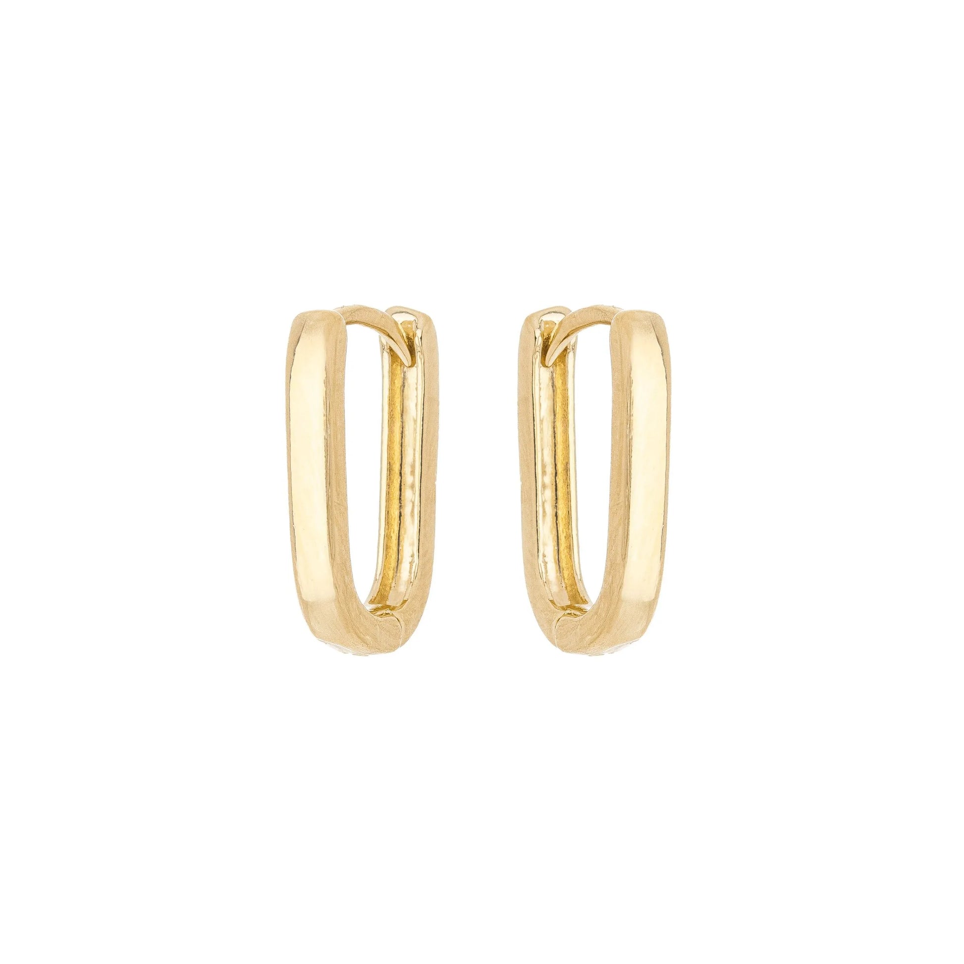Argolinha articulada oval banhada a ouro 18k - Biju & Cia.