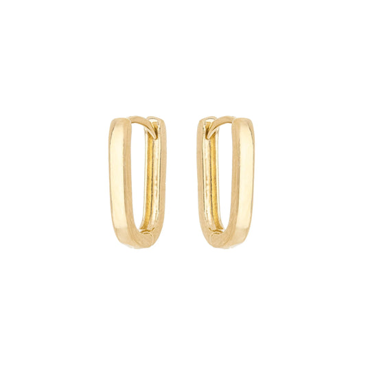 Argolinha articulada oval banhada a ouro 18k - Biju & Cia.