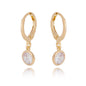 Argola com zircônia banhada a ouro 18k