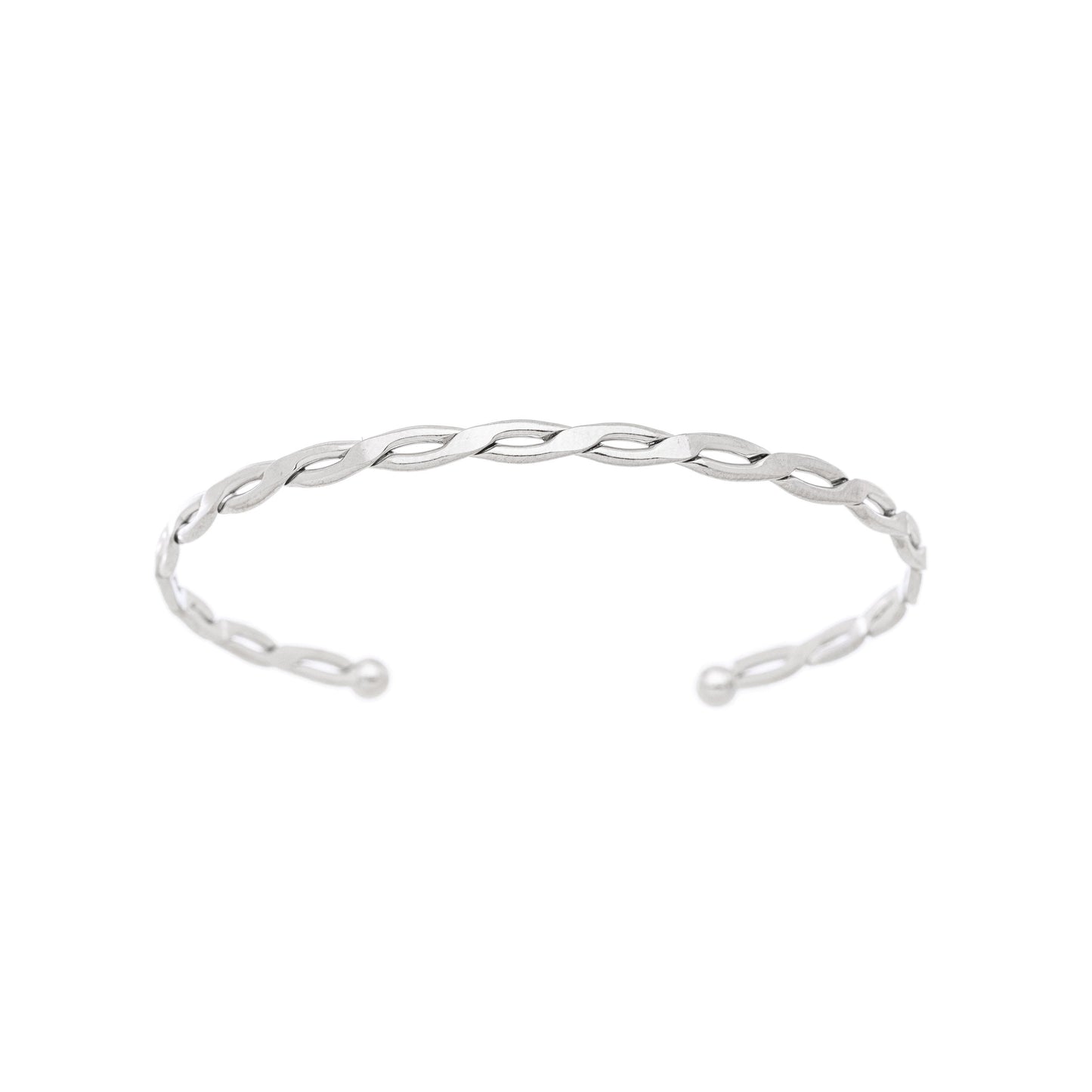 Bracelete trançado em aço inox - Biju & Cia.