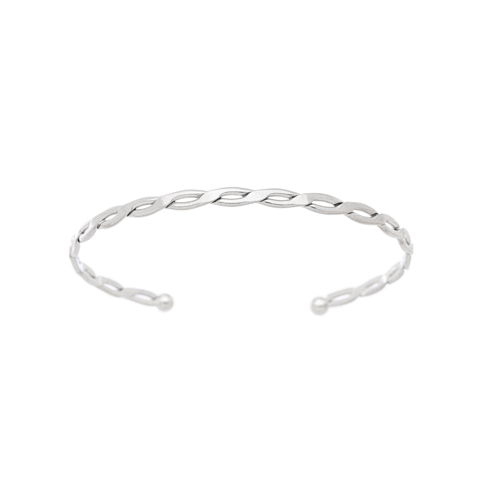 Bracelete trançado em aço inox - Biju & Cia.