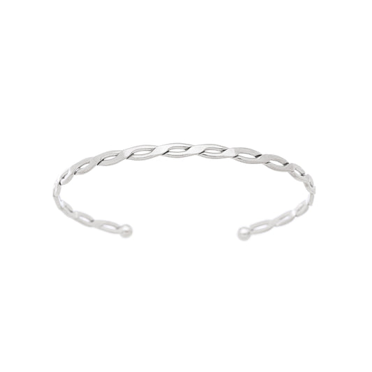 Bracelete trançado em aço inox - Biju & Cia.