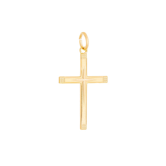 Pingente de cruz banhado a ouro 18k - Biju & Cia.
