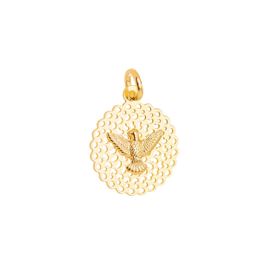 Pingente espírito santo banhado a ouro 18k - Biju & Cia.