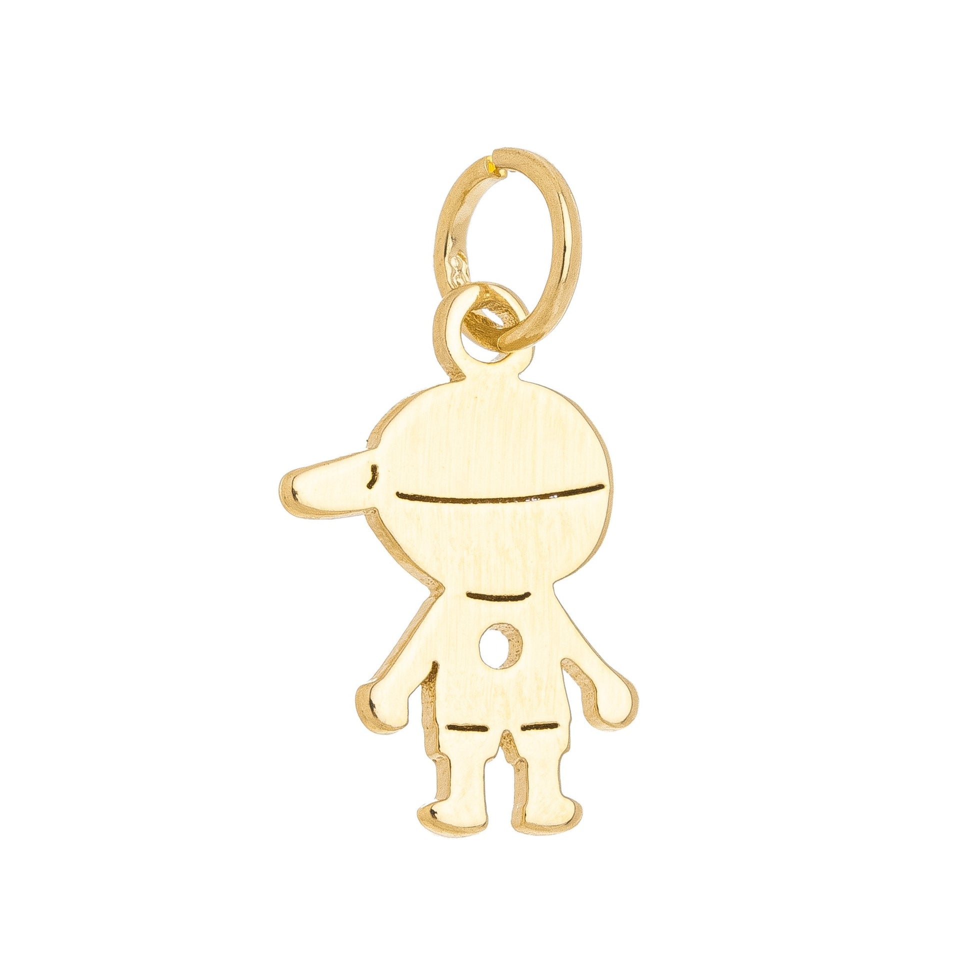 Pingente menino banhado a ouro 18k - Biju & Cia.
