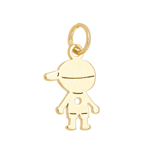 Pingente menino banhado a ouro 18k - Biju & Cia.