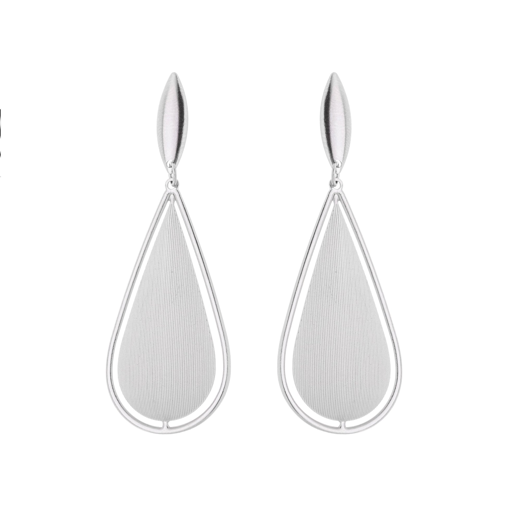 Brinco de gota em aço inox - Biju & Cia.