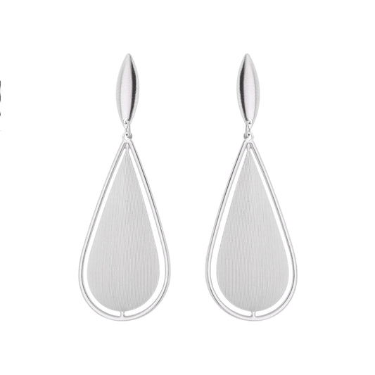 Brinco de gota em aço inox - Biju & Cia.
