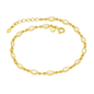Pulseira navetes com zircônia banhada a ouro 18k