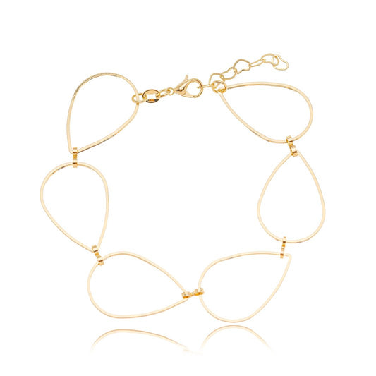 Pulseira gotas banhada a ouro 18k