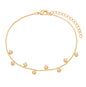 Pulseira pérolas banhada a ouro 18k