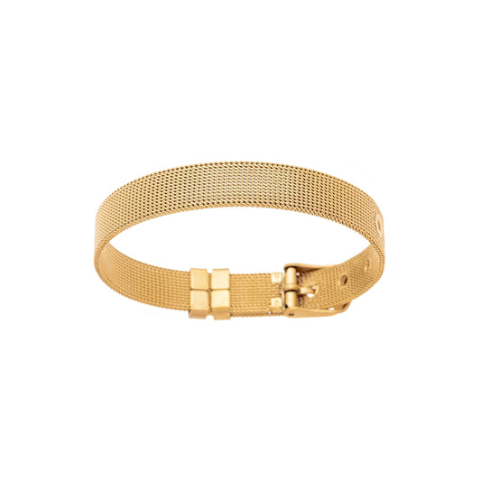 Pulseira fecho relógio banhada a ouro 18k - Biju & Cia.