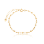 Pulseira com bolinhas e cristais nude banhada a ouro 18k - Biju & Cia.