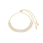 Pulseira com zircônias baguete regulável banhada a ouro 18k - Biju & Cia.