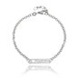 Pulseira com placa amor em aço inox