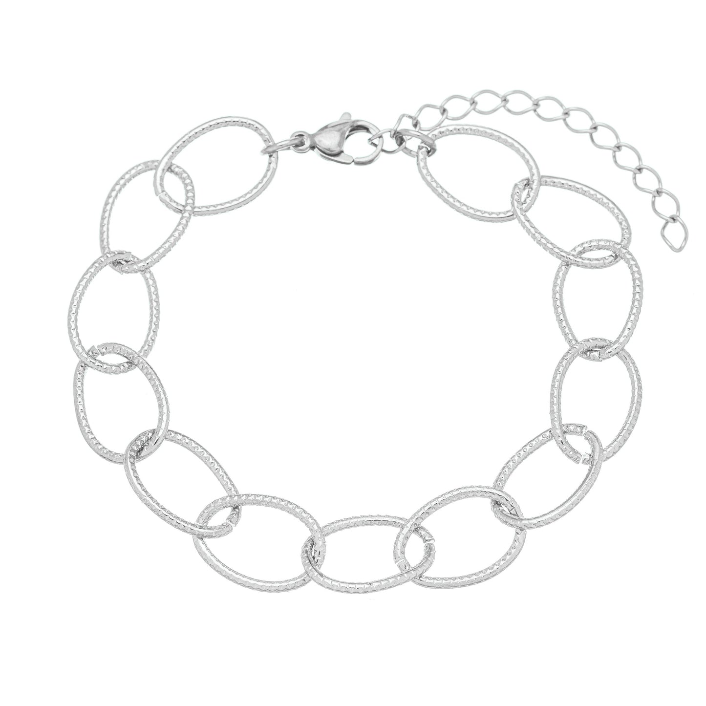 Pulseira elos em aço inox