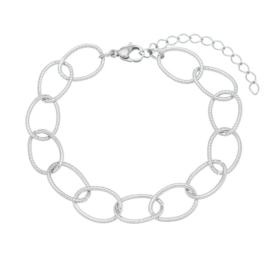 Pulseira elos em aço inox