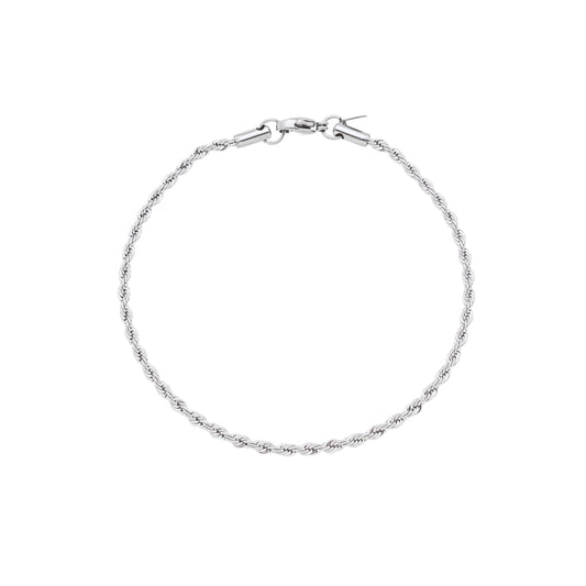 Pulseira cordão baiano em aço inox