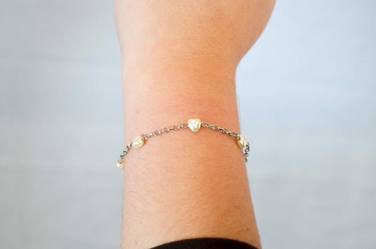 Pulseira inox banhada a ouro 18k - Biju & Cia.