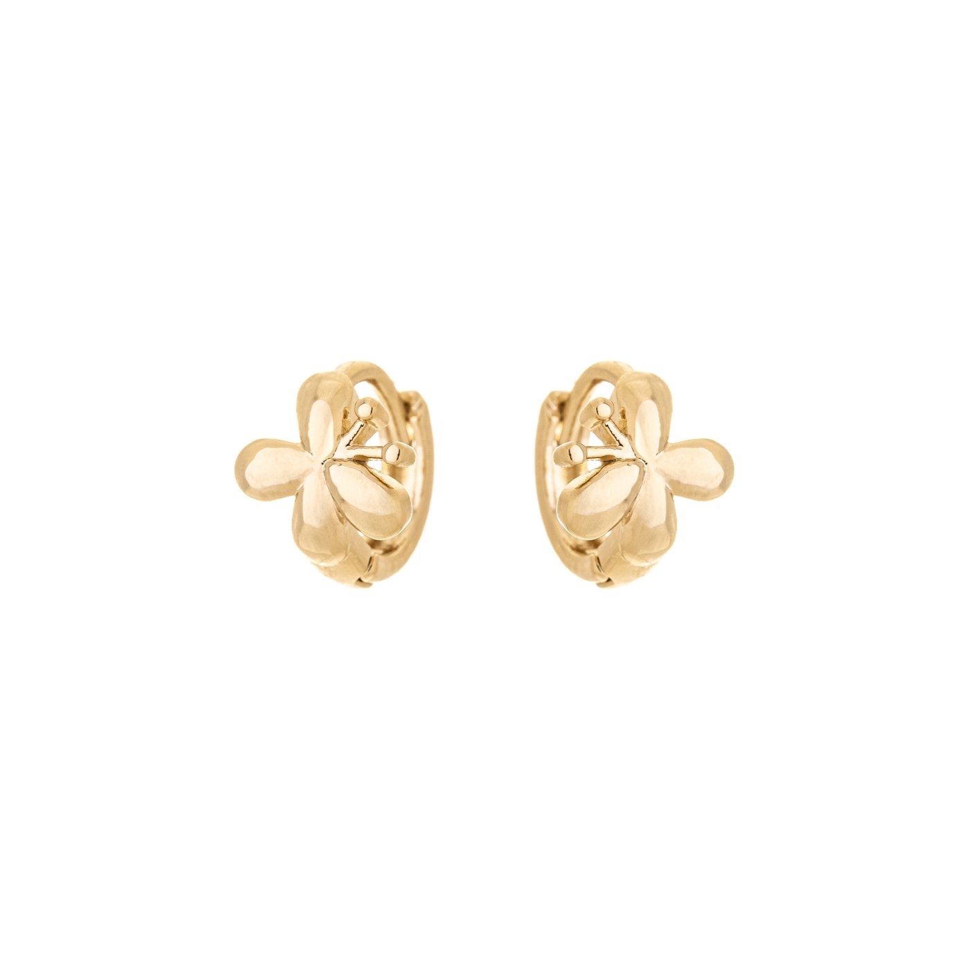 Argolinha articulada com borboleta banhada a ouro 18k