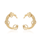 Brinco de fios com argola banhado a ouro 18k - Biju & Cia.