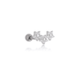 Piercing florzinhas com zircônias em prata 925 - Biju & Cia.