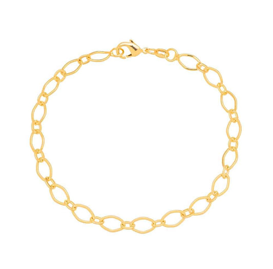 Pulseira lisa banhada a ouro 18k - Biju & Cia.