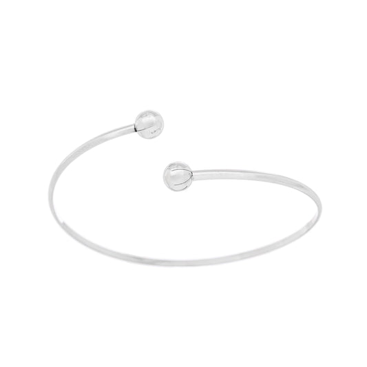 Bracelete com bolas em aço inox - Biju & Cia.