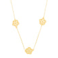 Gargantilha flores banhada a ouro 18k - Biju & Cia.